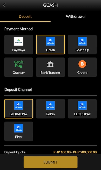 Step 1: Select the GCash payment method.