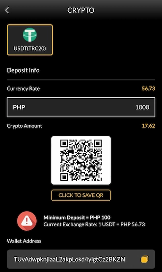 Step 3: Open your Crypto wallet and make a payment by scanning the QR code.